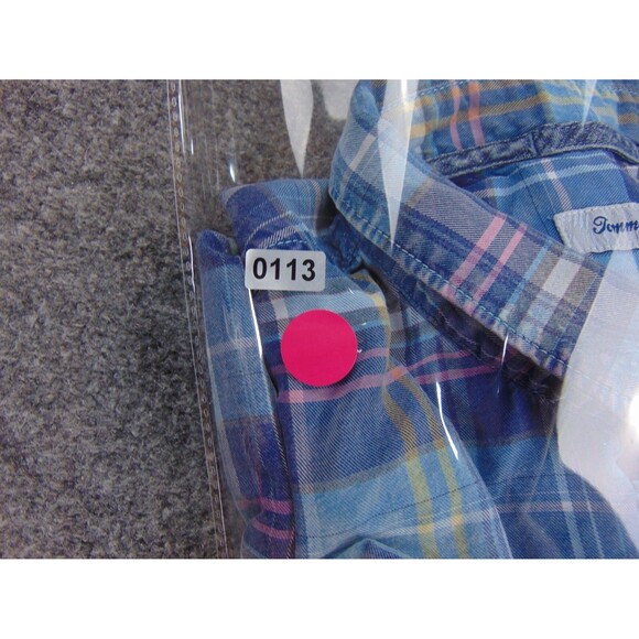 Tommy Bahama Shirt Mens‎ Large Blue Plaid Long Sleeve - Picture 8 of 8